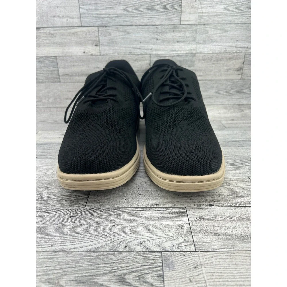 Orthofeet 468 Men Black Knit Wingtip Oxford Shoes Size 10 D Medium Ortho-Cushion
